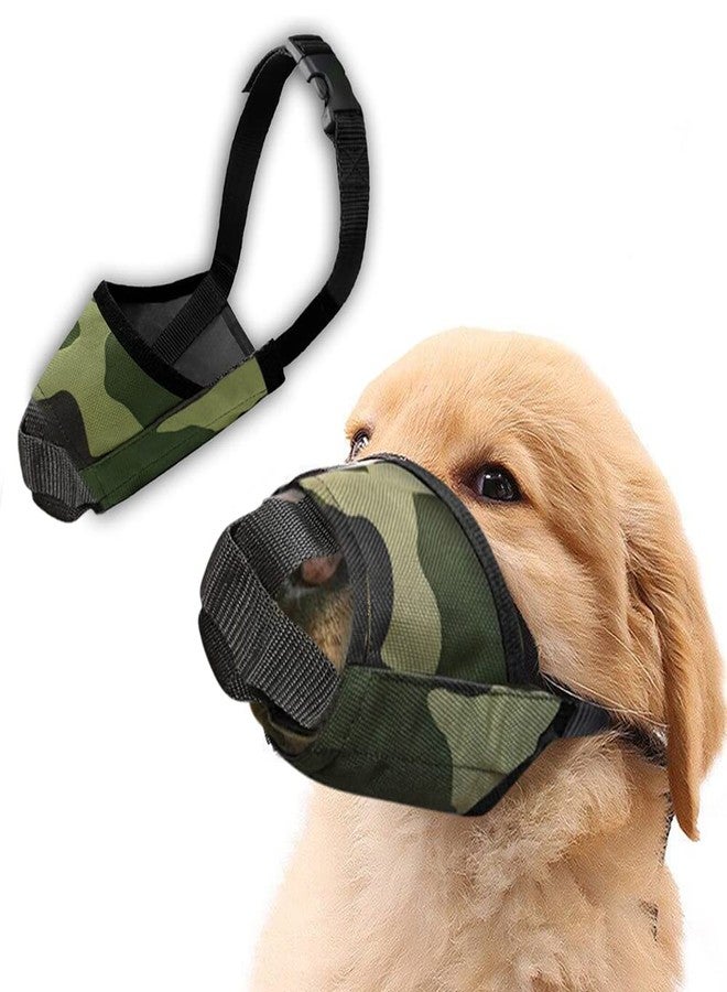 Sage Square Dog Army Muzzle, Adjustable Pet Muzzle Mesh Breathable Nylon Soft Muzzle Anti-Biting Barking Mouth Cover or Small Medium Large Dogs (Extra Small) - Image 1